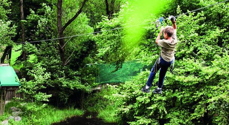 L'accrobranche au parc Pyrénées Hô